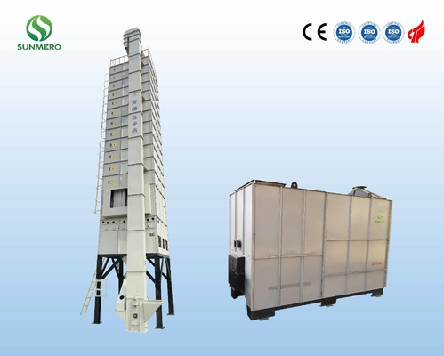 Máy sấy gạo thông minh 120 tấn / mẻ 5.5kW với đầu đốt trấu