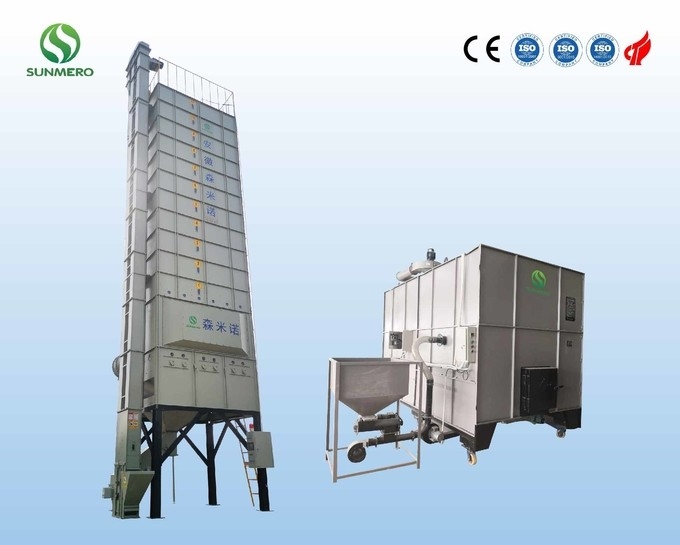Máy sấy ngô hạt tuần hoàn màu xám 380v